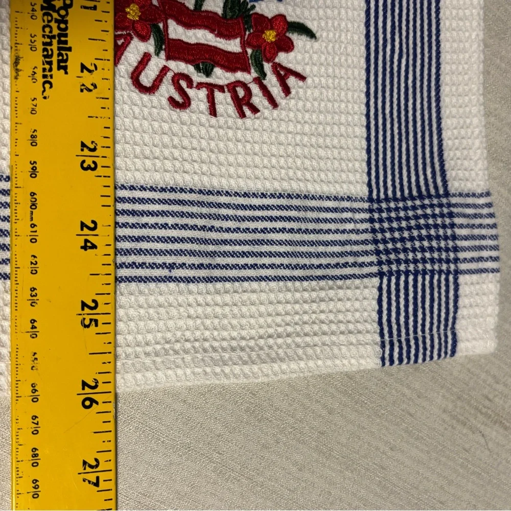 Williams & Sonoma Cotton Dish Towel & 1 from Austria Blue & White LG Like New